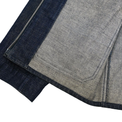 Chanel 1999 Zip Up Denim Jacket Indigo #38