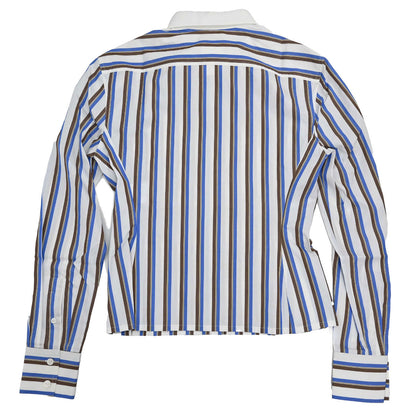 Chanel 1998 Striped Shirt Top White #38