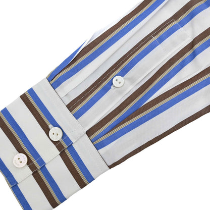 Chanel 1998 Striped Shirt Top White #38