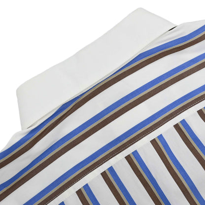 Chanel 1998 Striped Shirt Top White #38