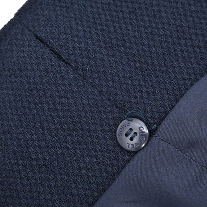 Chanel 1997 Collarless Tweed Jacket Navy #36