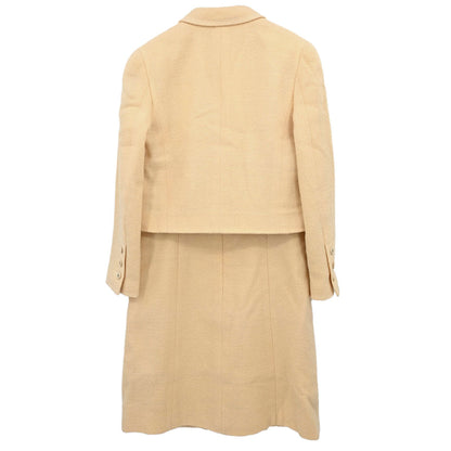 Chanel 1996 Setup Suit Jacket Sleeveless Dress Ivory #36