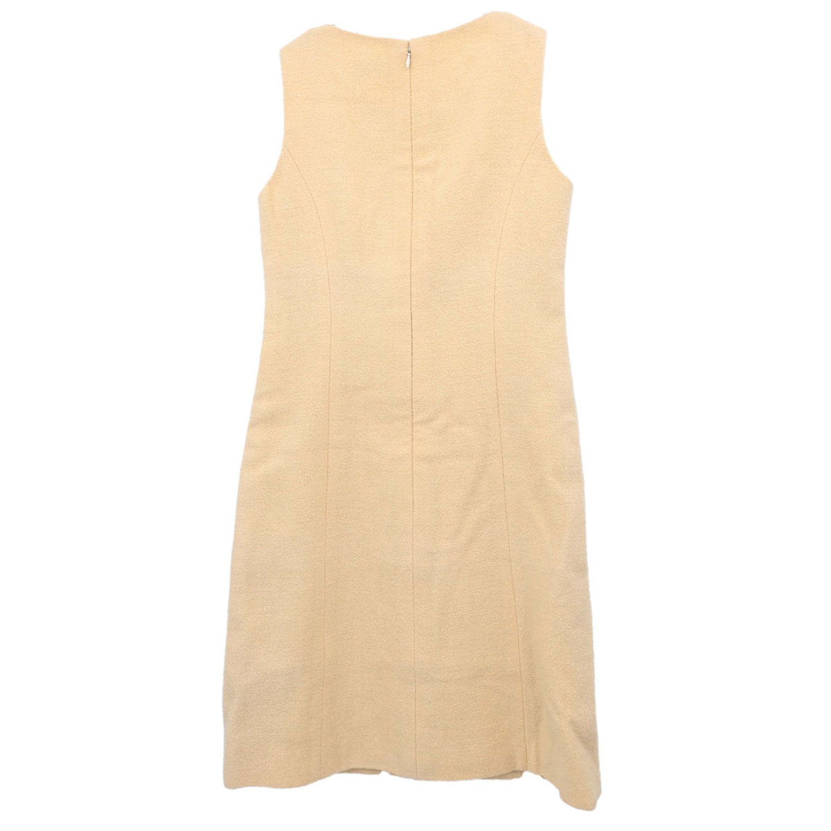 Chanel 1996 Setup Suit Jacket Sleeveless Dress Ivory #36