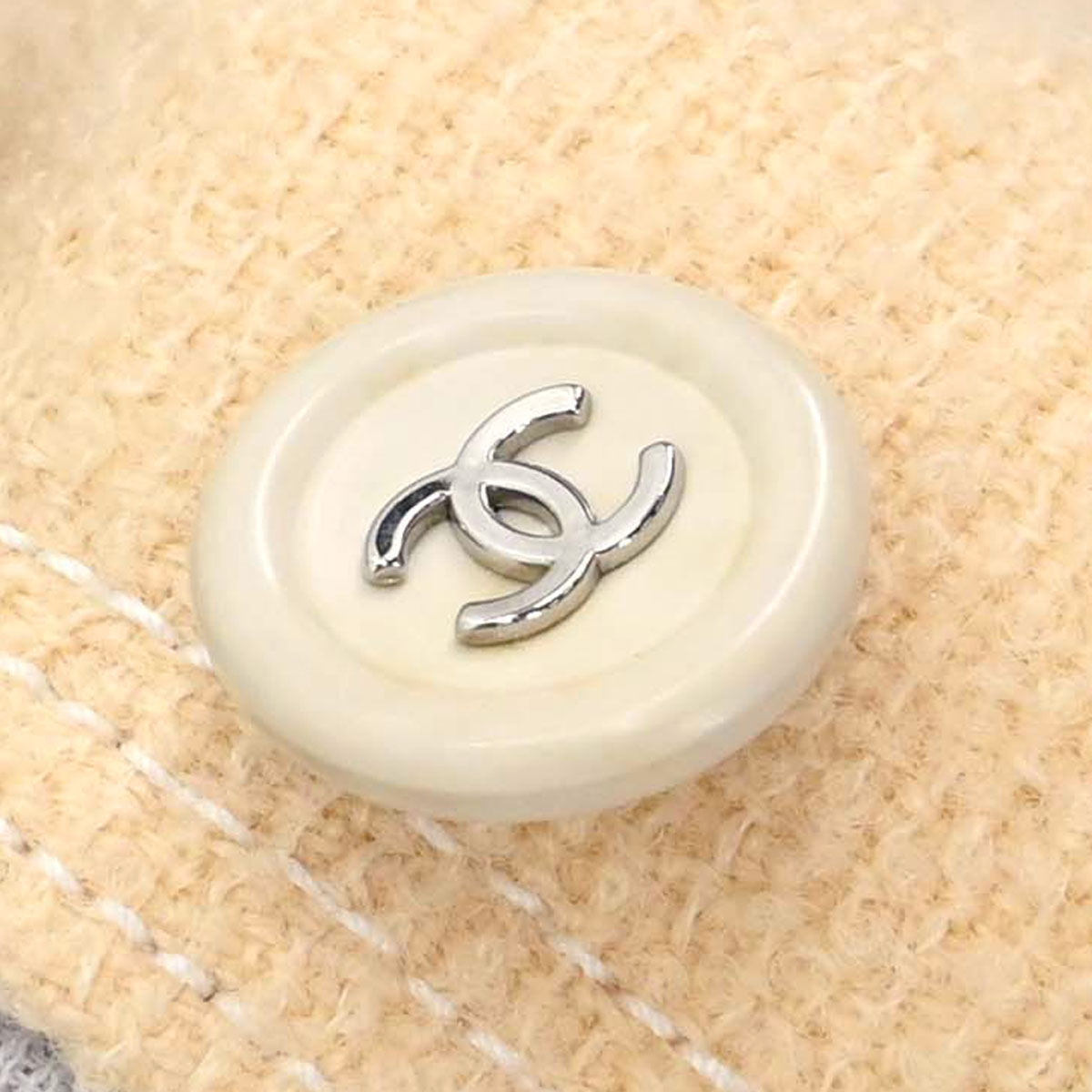 Chanel 1996 Setup Suit Jacket Sleeveless Dress Ivory #36