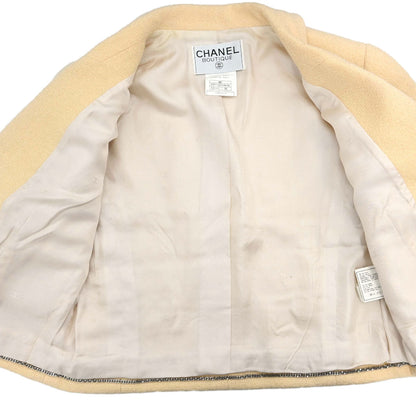 Chanel 1996 Setup Suit Jacket Sleeveless Dress Ivory #36