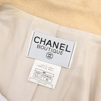 Chanel 1996 Setup Suit Jacket Sleeveless Dress Ivory #36