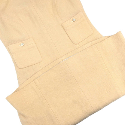 Chanel 1996 Setup Suit Jacket Sleeveless Dress Ivory #36