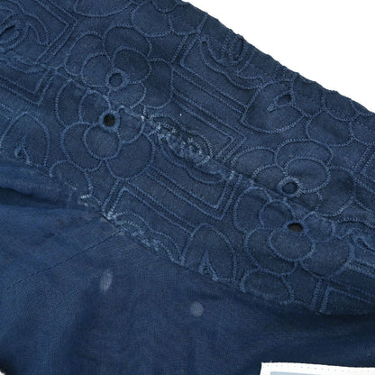 Chanel 2007 Sport Line CC Camellia Short Sleeve Dress Navy #38