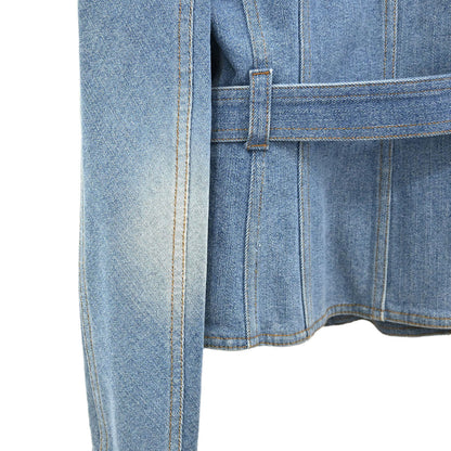 Christian Dior 2005 Embroidery Denim Jacket Light Blue #38