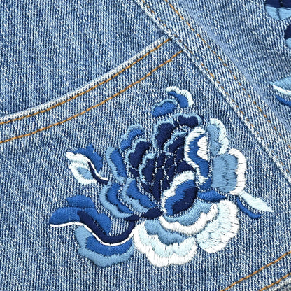 Christian Dior 2005 Embroidery Denim Jacket Light Blue #38