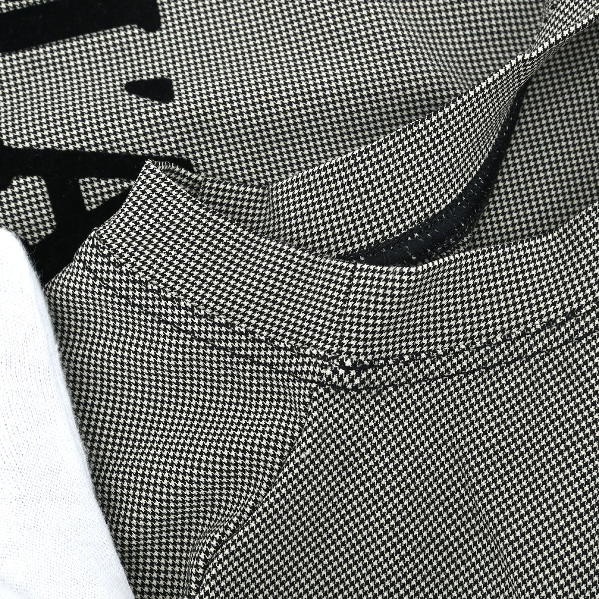 Christian Dior 2002 Sleeveless Tank Top Houndstooth Black #38