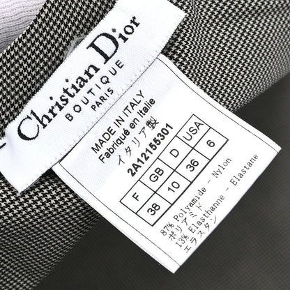 Christian Dior 2002 Sleeveless Tank Top Houndstooth Black #38
