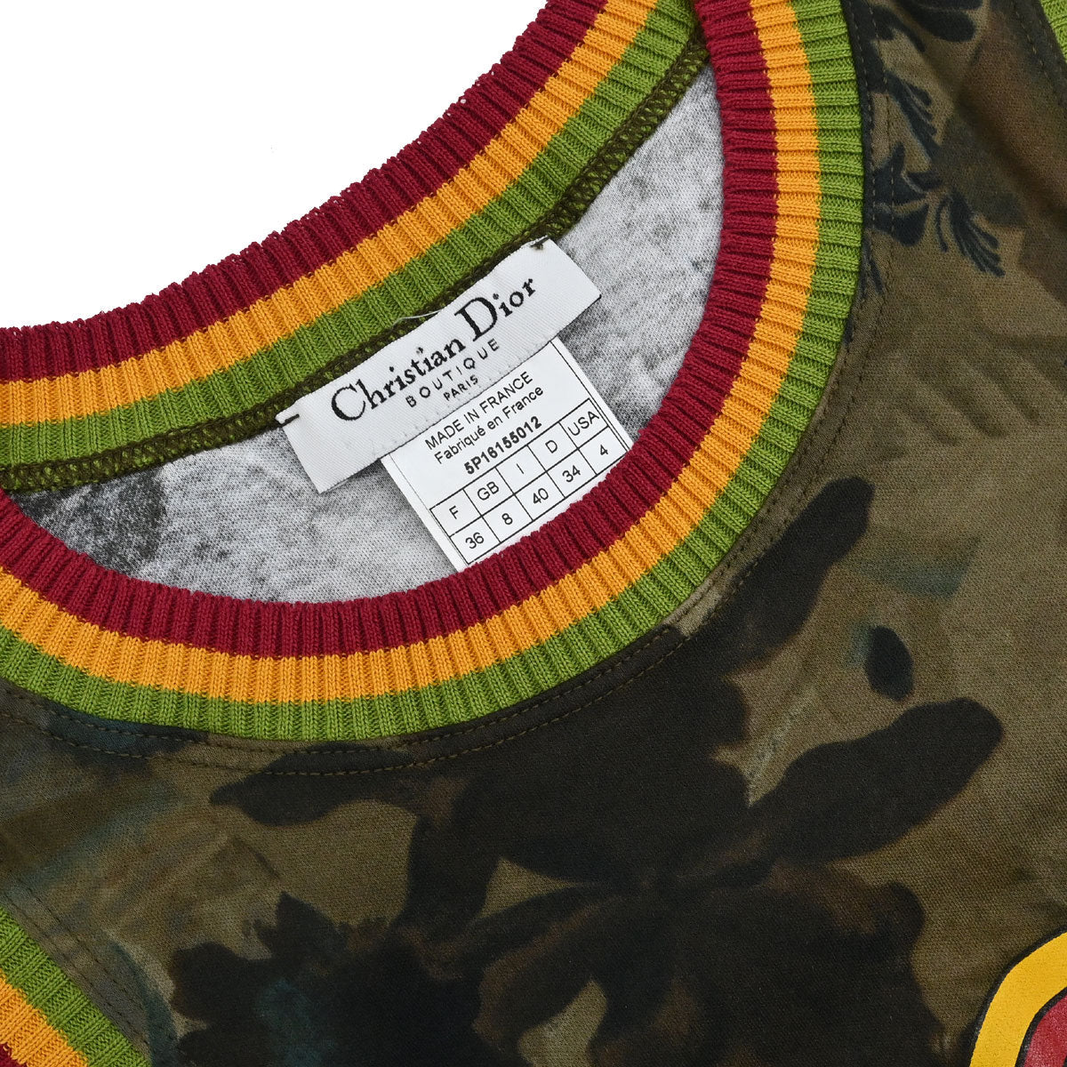 Christian Dior 2005 Tank Top Camouflage Khaki Rasta-Color #36