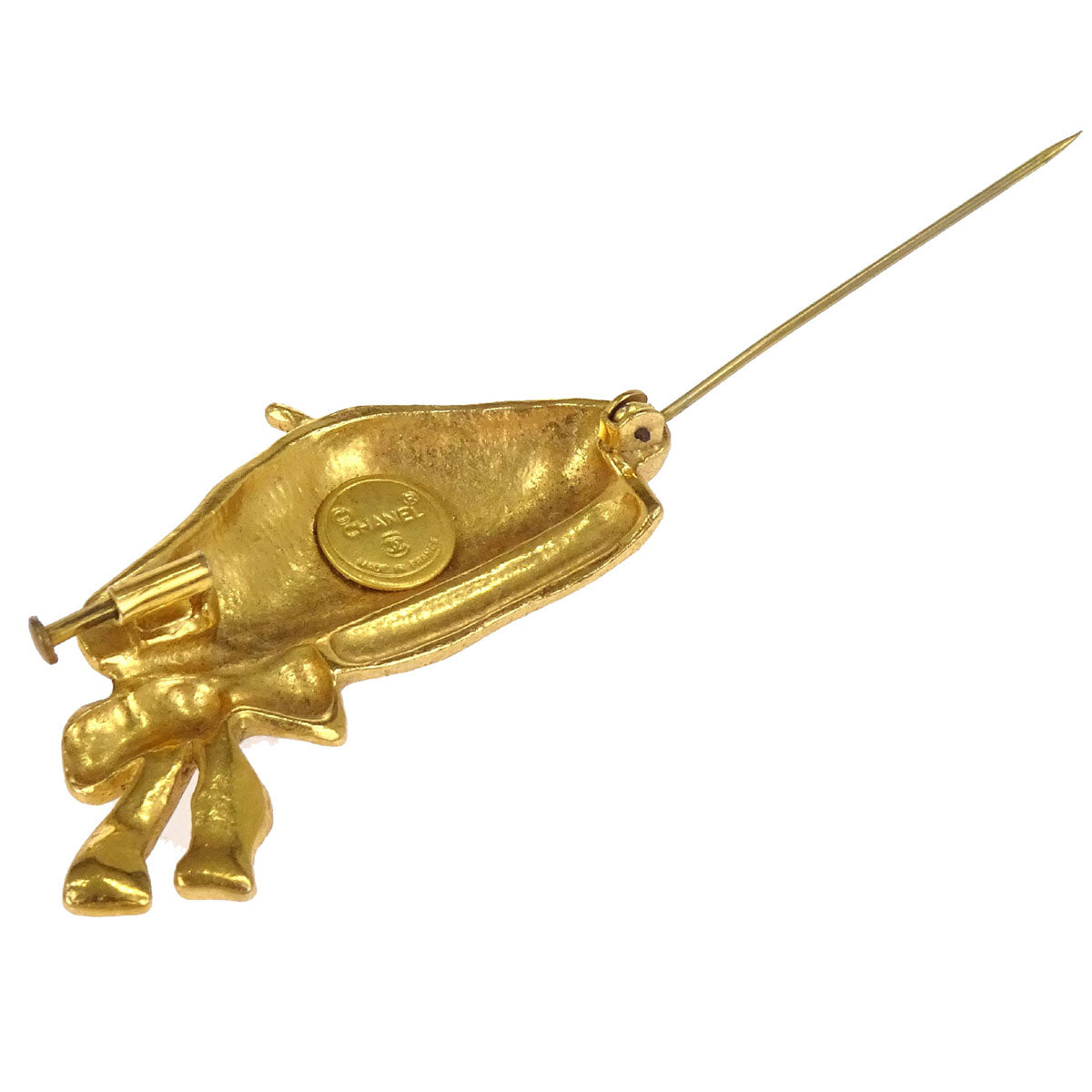 Chanel Gold Beret Brooch Pin