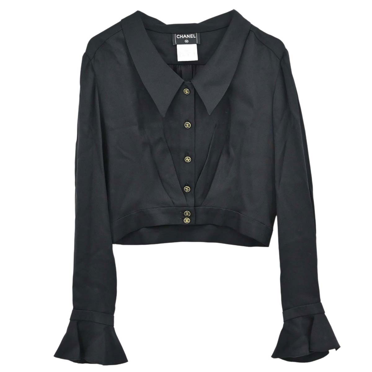 Chanel 2001 Blouse Shirt Black #40