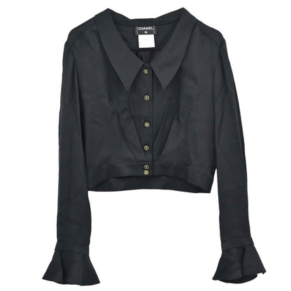 Chanel 2001 Blouse Shirt Black #40