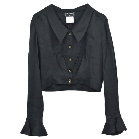 Chanel 2001 Blouse Shirt Black #40