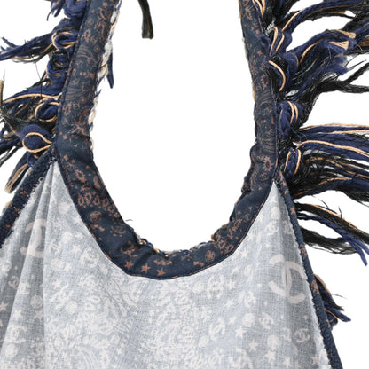 Chanel 2014 Paisley Print Halterneck Dress Navy #38
