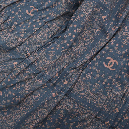 Chanel 2014 Paisley Print Halterneck Dress Navy #38