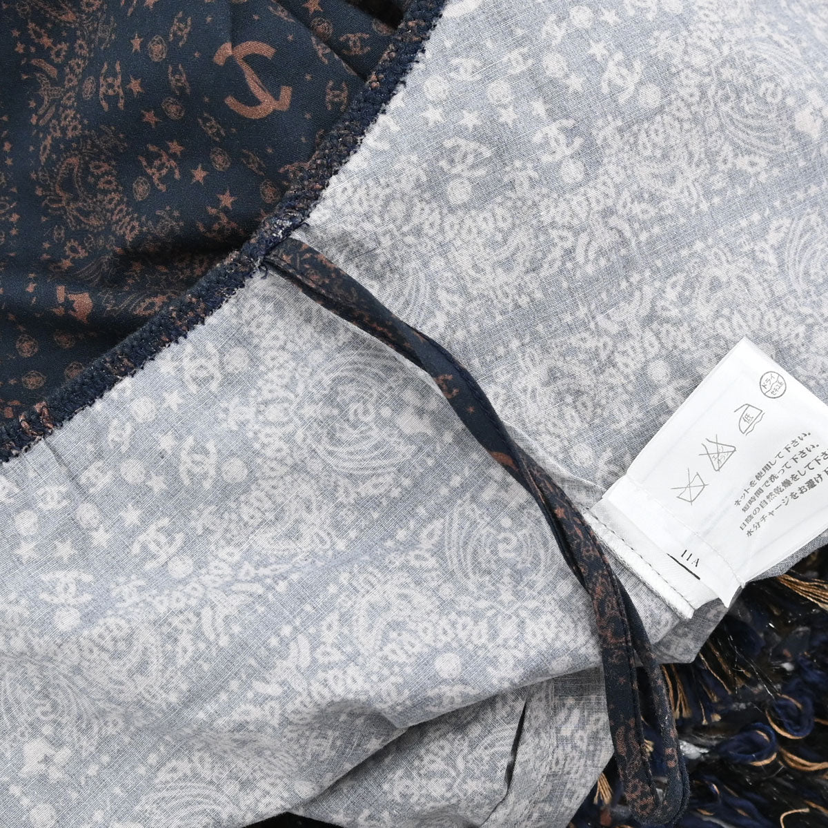 Chanel 2014 Paisley Print Halterneck Dress Navy #38