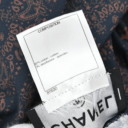 Chanel 2014 Paisley Print Halterneck Dress Navy #38