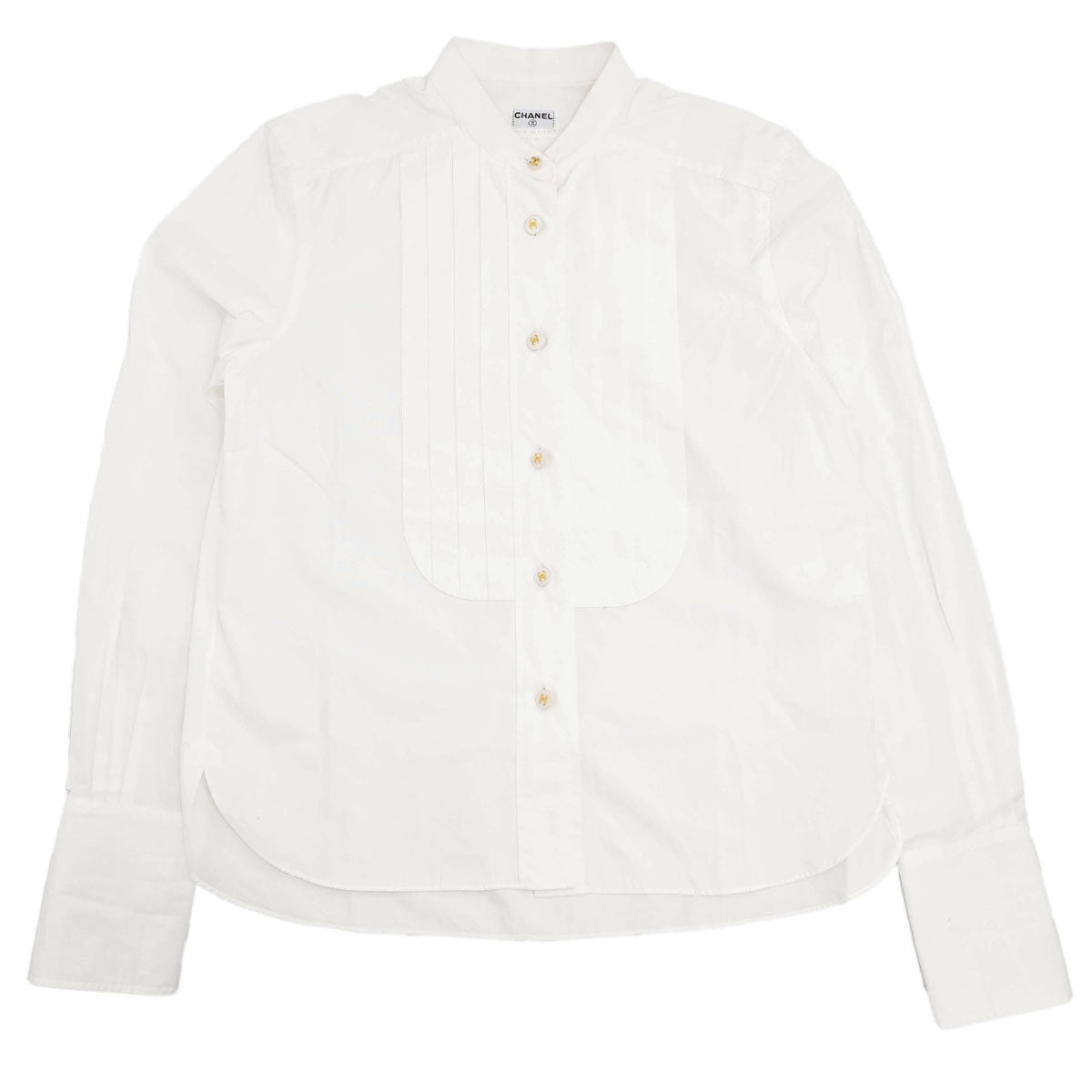 Chanel Blouse Shirt White #40