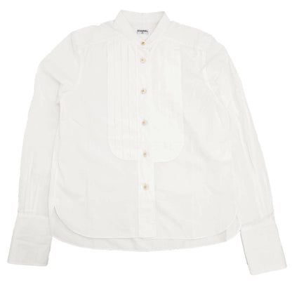 Chanel Blouse Shirt White #40