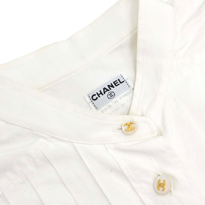 Chanel Blouse Shirt White #40