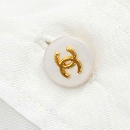 Chanel Blouse Shirt White #40