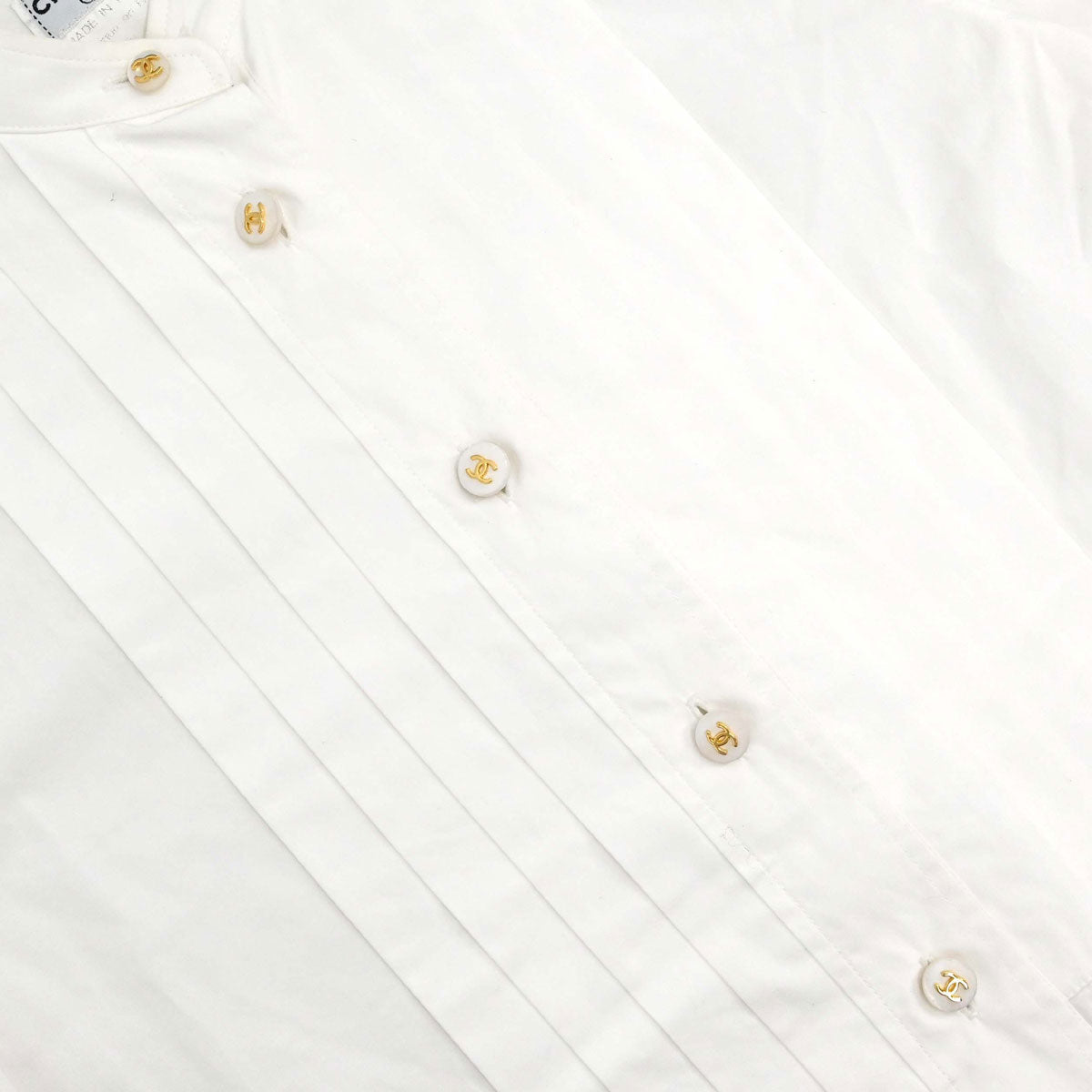 Chanel Blouse Shirt White #40