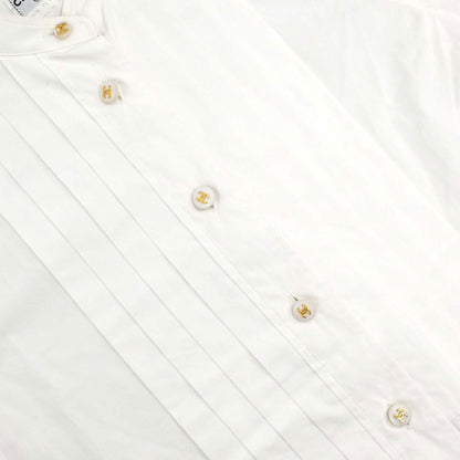 Chanel Blouse Shirt White #40
