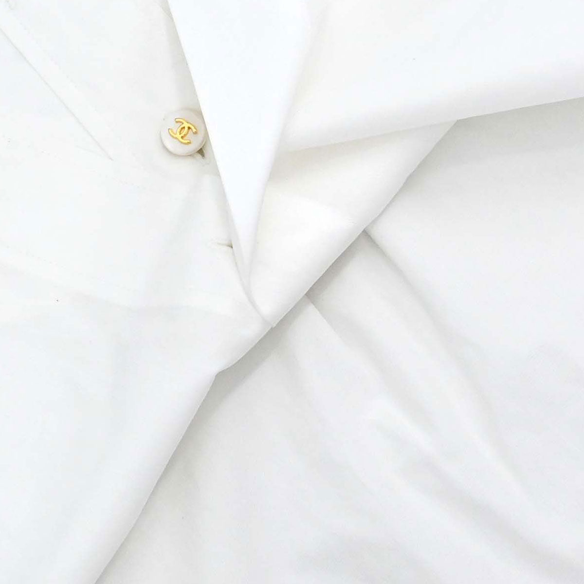 Chanel Blouse Shirt White #40