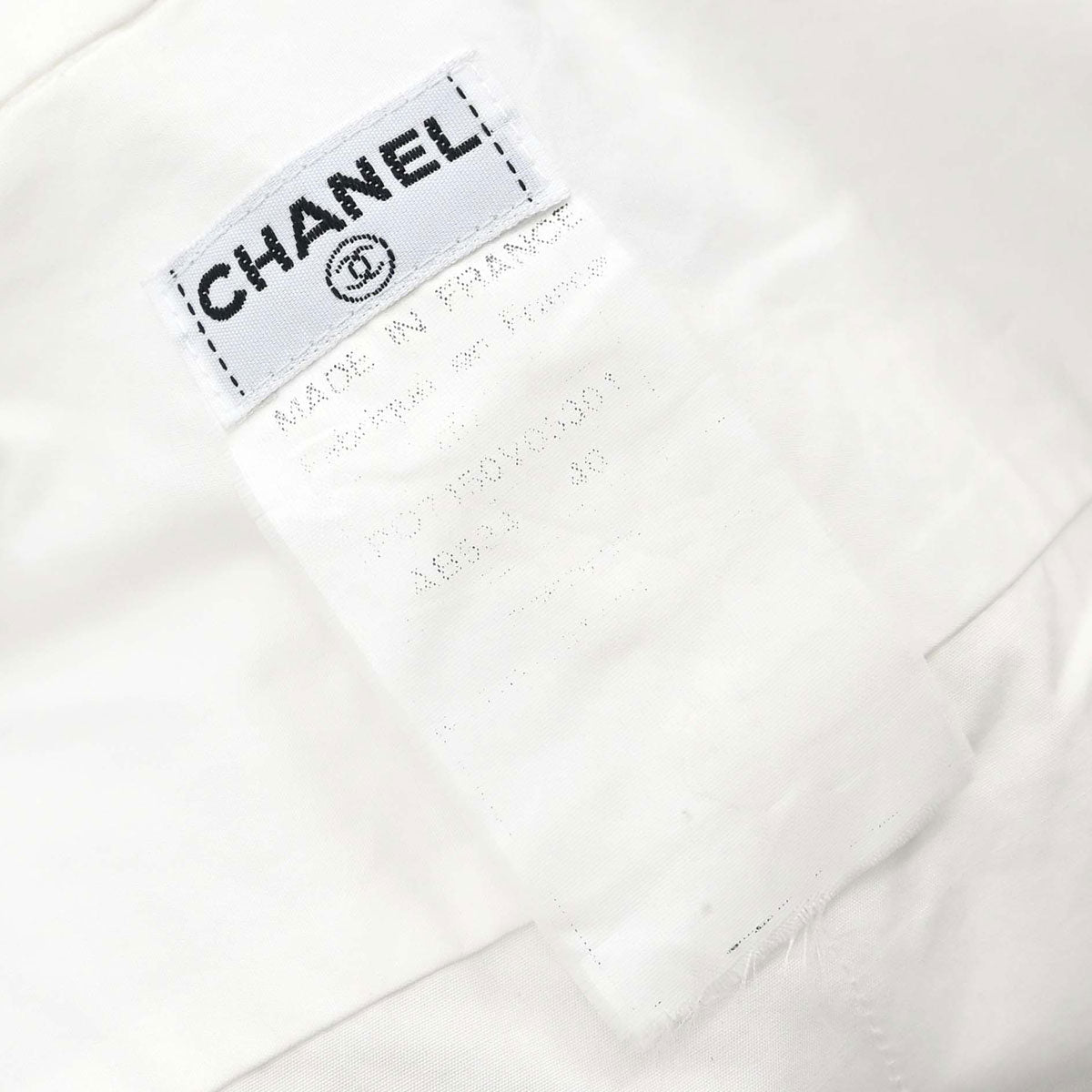 Chanel Blouse Shirt White #40