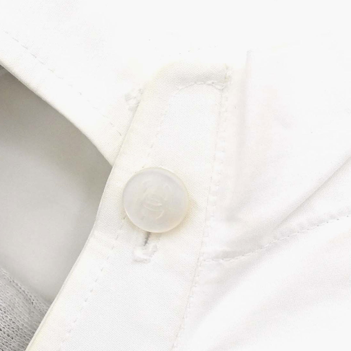 Chanel Blouse Shirt White #40