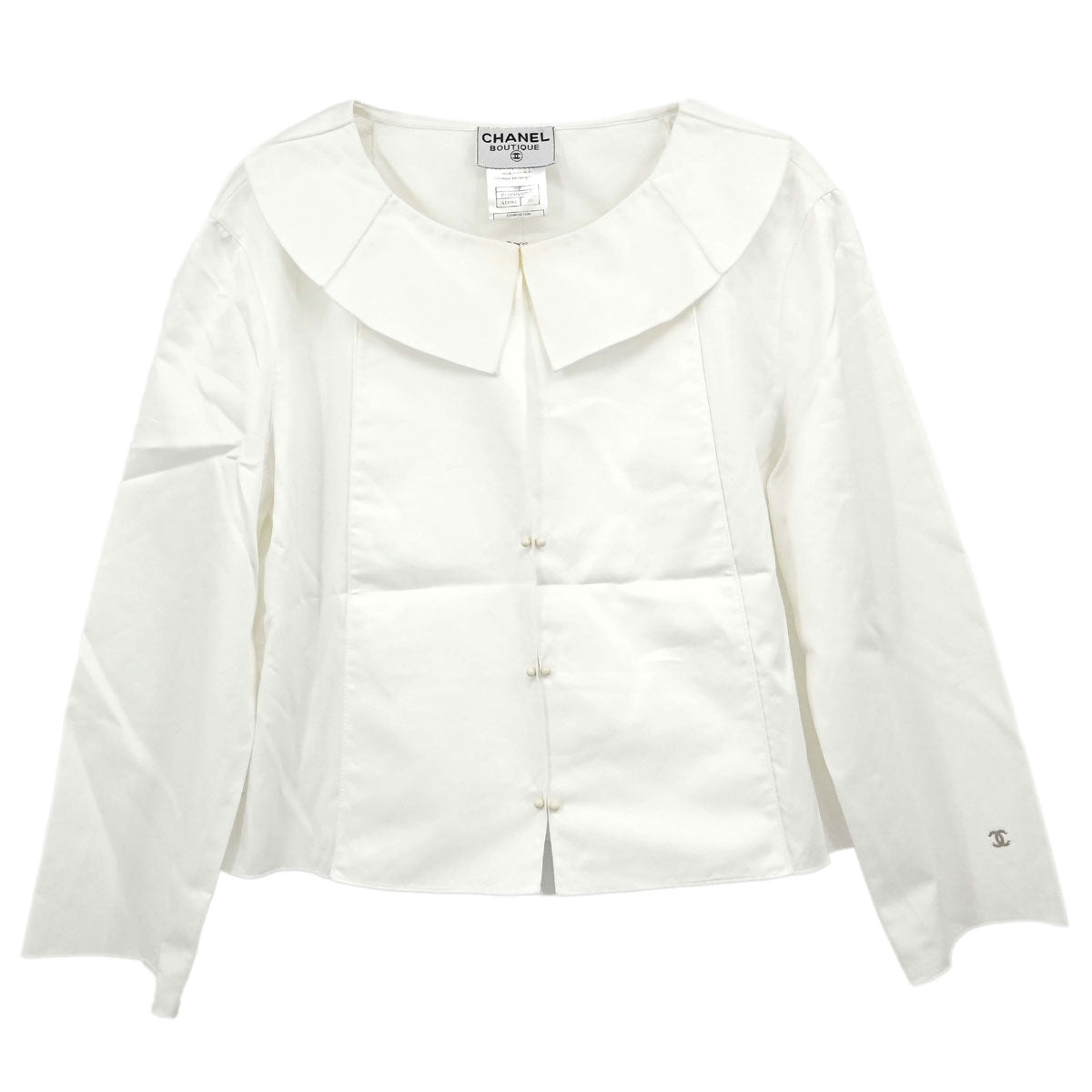 Chanel 1999 Long Sleeve Top White #40