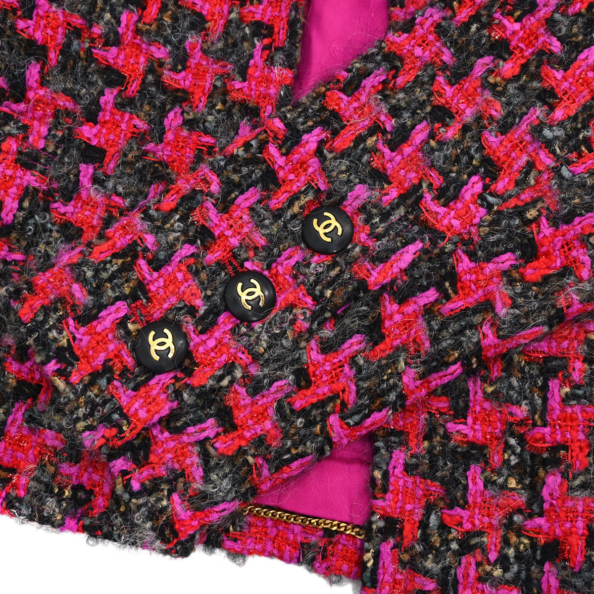 Chanel Tweed Setup Suit Jacket Skirt Pink 29 #38