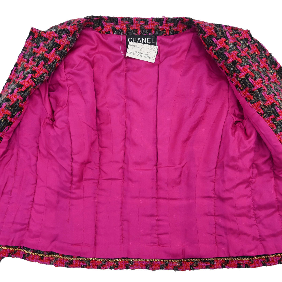 Chanel Tweed Setup Suit Jacket Skirt Pink 29 #38