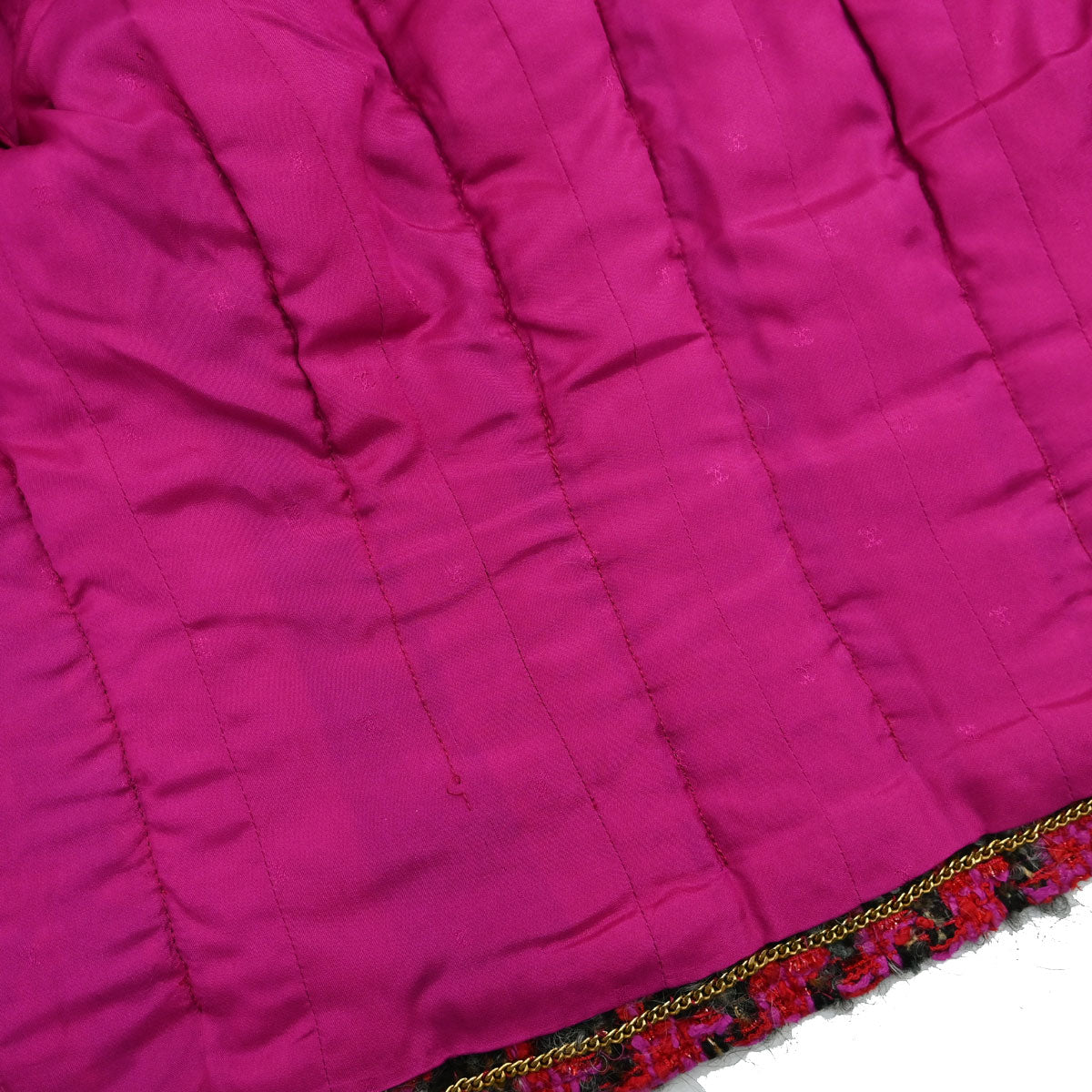 Chanel Tweed Setup Suit Jacket Skirt Pink 29 #38
