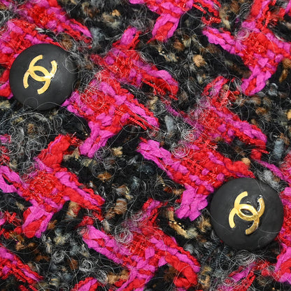 Chanel Tweed Setup Suit Jacket Skirt Pink 29 #38