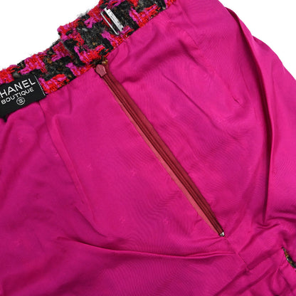 Chanel Tweed Setup Suit Jacket Skirt Pink 29 #38
