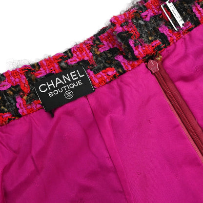 Chanel Tweed Setup Suit Jacket Skirt Pink 29 #38