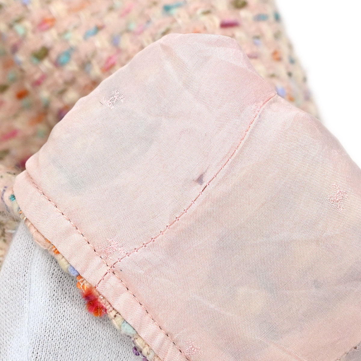 Chanel 1994 Collarless Tweed Jacket Pink #40