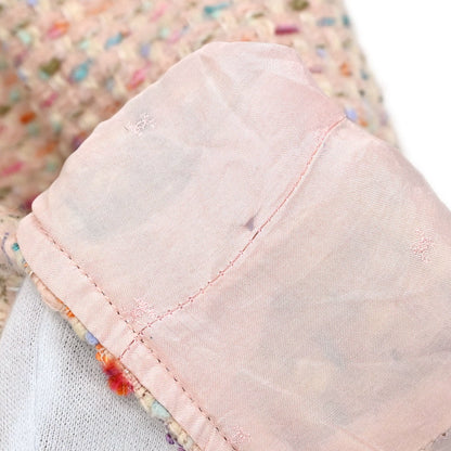 Chanel 1994 Collarless Tweed Jacket Pink #40