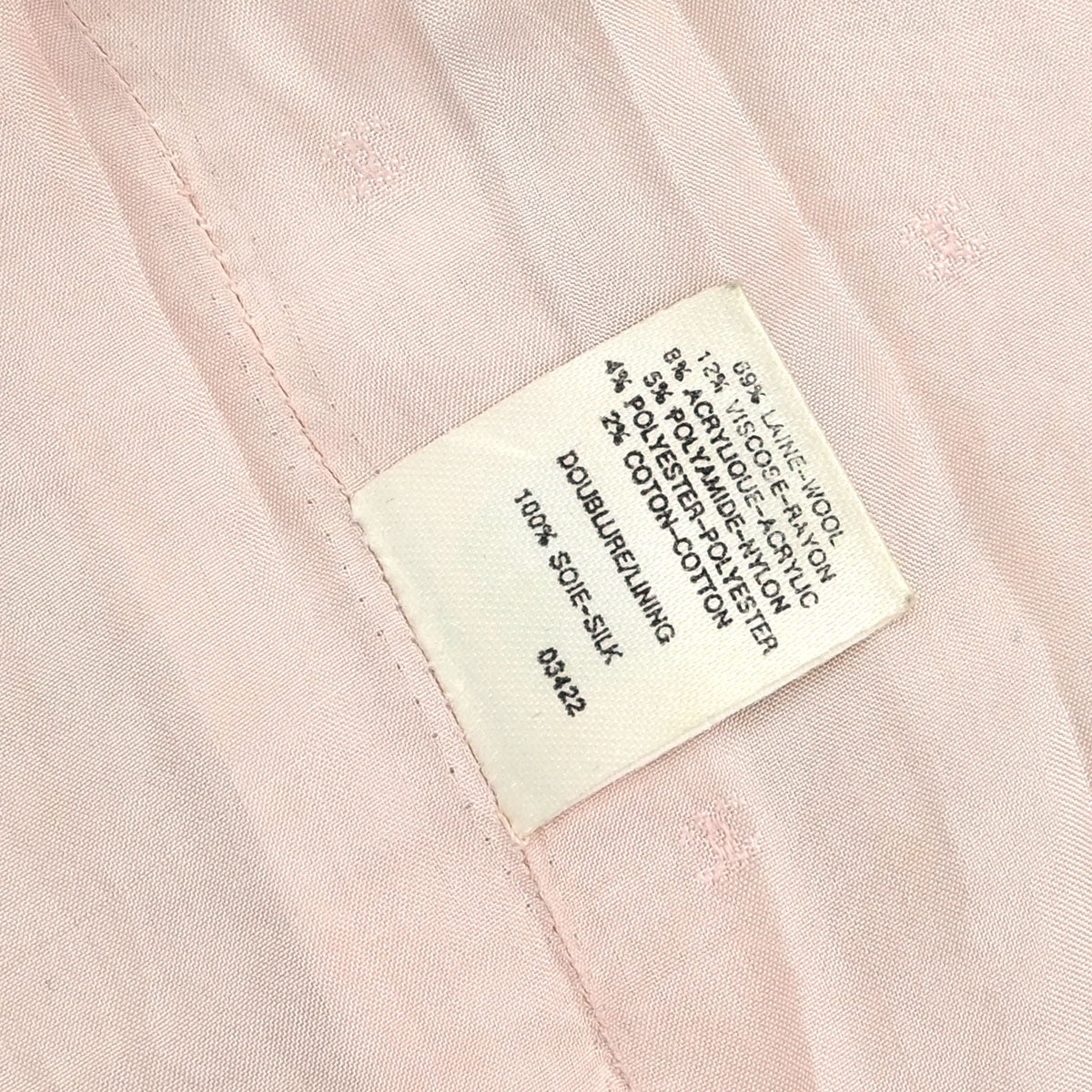 Chanel 1994 Collarless Tweed Jacket Pink #40