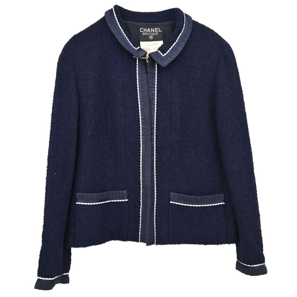 Chanel 1994 Tweed Jacket Navy #42