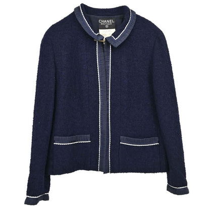 Chanel 1994 Tweed Jacket Navy #42