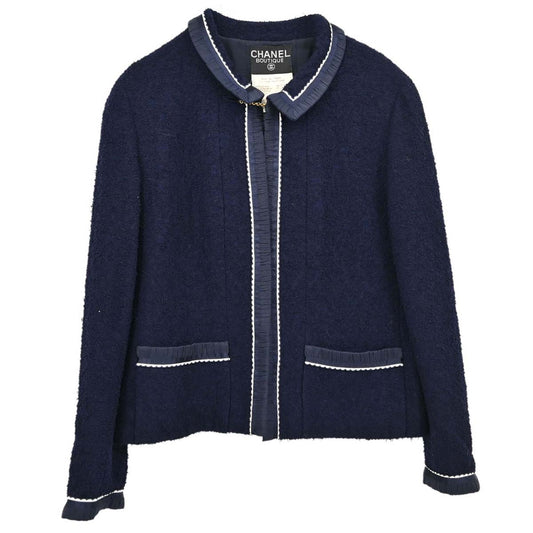 Chanel 1994 Tweed Jacket Navy #42