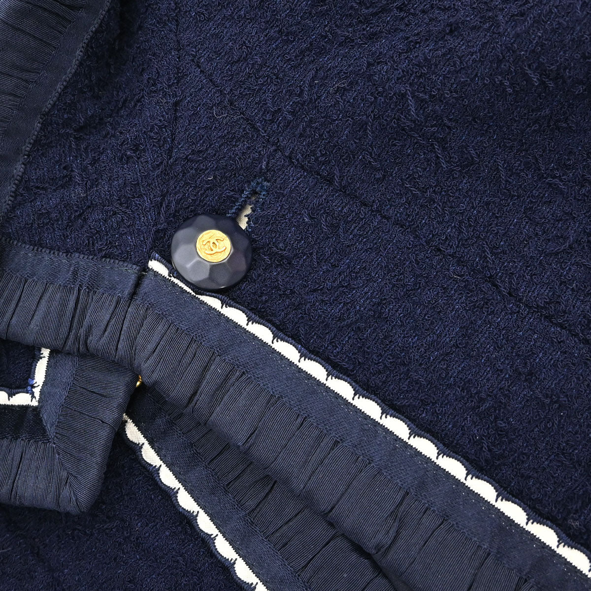 Chanel 1994 Tweed Jacket Navy #42