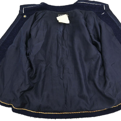 Chanel 1994 Tweed Jacket Navy #42
