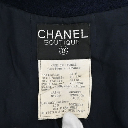 Chanel 1994 Tweed Jacket Navy #42